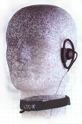 Throat microphone with earpiece